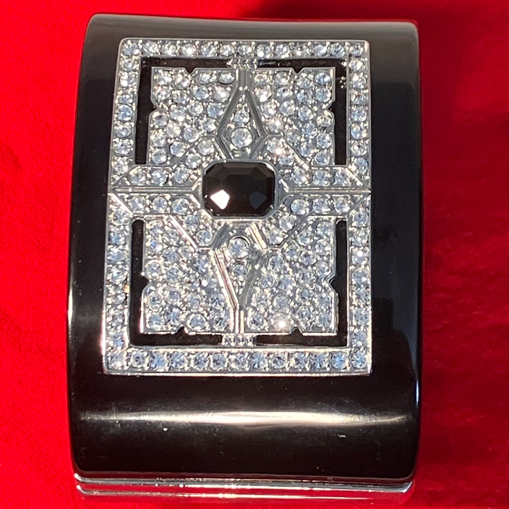 Unique, Hinged Cuff Bracelet. Geometric Retro Design Fifth Picture Styling Only.